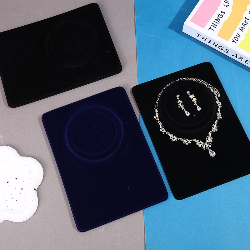 Cross-border 1717X24 blister flocking necklace bump neck card multi-color optional jewelry four-piece packaging card