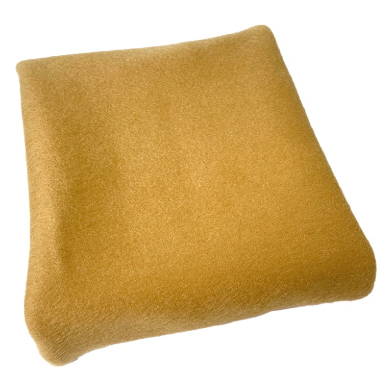 Imported high-end thickened ginger double-sided Australian cashmere wool fabric coat dress clothing fabric A