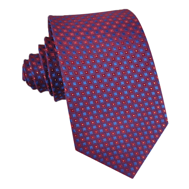 Picture of 25 New 8cm Polyester Jacquard Stripesd Tie 7cm Men's and Women's Business Formal Wear Casual High-End Red Black Blue