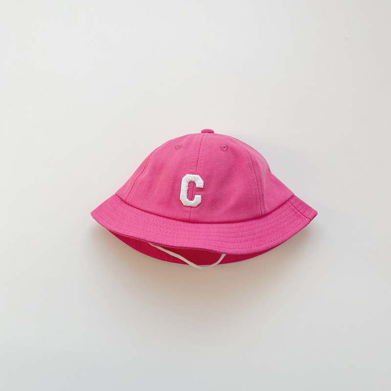 Picture of South Korea Baby Hat Spring and Autumn New Fashion Letter Basin Hat Boys and Girls Baby Sunscreen Children's Fisherman Hat
