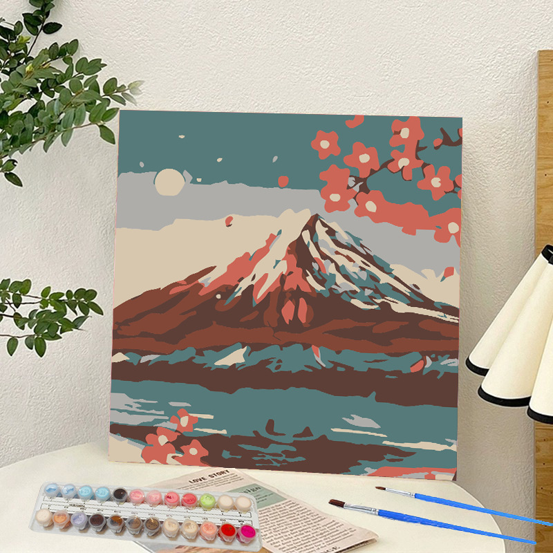Picture of Digital oil painting landscape Dafen village hand-painted mathematical oil painting coloring painting oil painting flowers flower oil painting wholesale