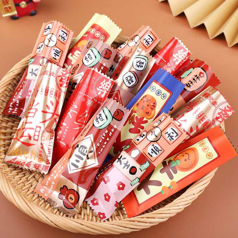 2025 New Nougat Packaging Bag Independent Machine-sealed Bag Thickened Transparent Handmade Toffee Fruit Packaging Bag