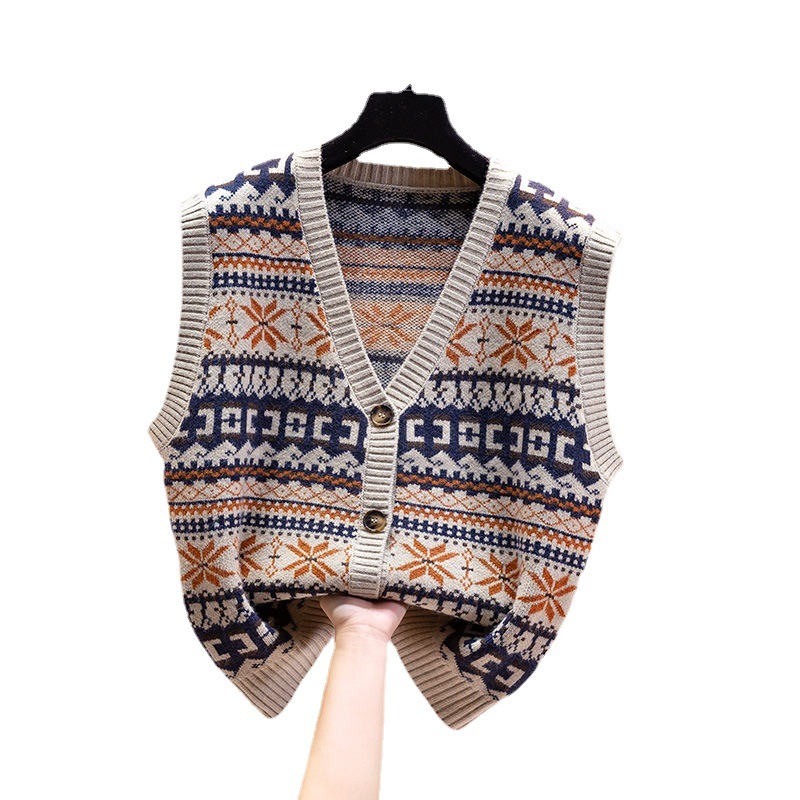 Picture of Vest Knitted Jacket Early Spring Autumn 2024 New Women's Loose Women's Sweater Cardigan Vest