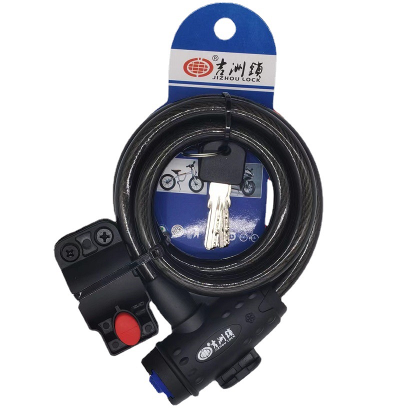 Picture of Bold 5108 Jizhou Car Lock Bicycle Ring Lock Mountain Bike Steel Cable Wire Lock Alloy Wire Lock