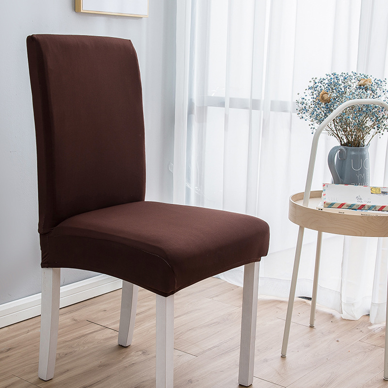 Picture of Cross-border plain milk silk elastic chair cover hotel restaurant half chair cover conference conjoined chair cover wholesale
