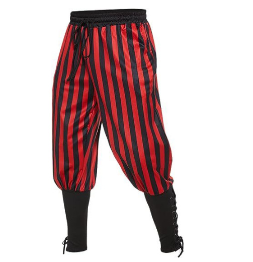 2024 New Foreign Trade European and American Casual Loose Men's Striped Fashion Steampunk Sweatpants