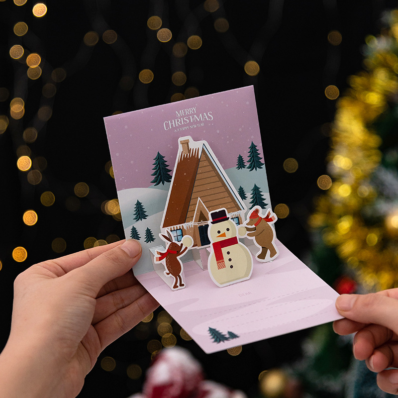 Picture of Senyu Leaf ins Wind Envelope Greeting Card Simple Fresh Thanksgiving Children Christmas Festival Thanksgiving Blessing diy Card