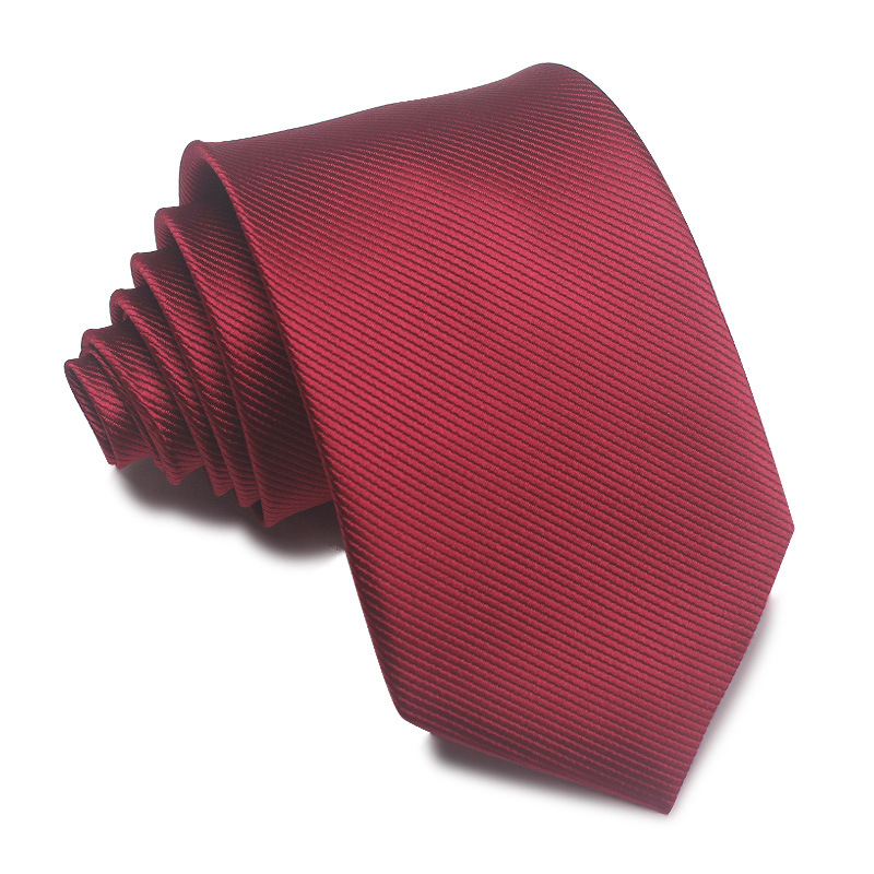 Picture of 25 New 8cm Polyester Jacquard Stripesd Tie 7cm Men's and Women's Business Formal Wear Casual High-End Red Black Blue