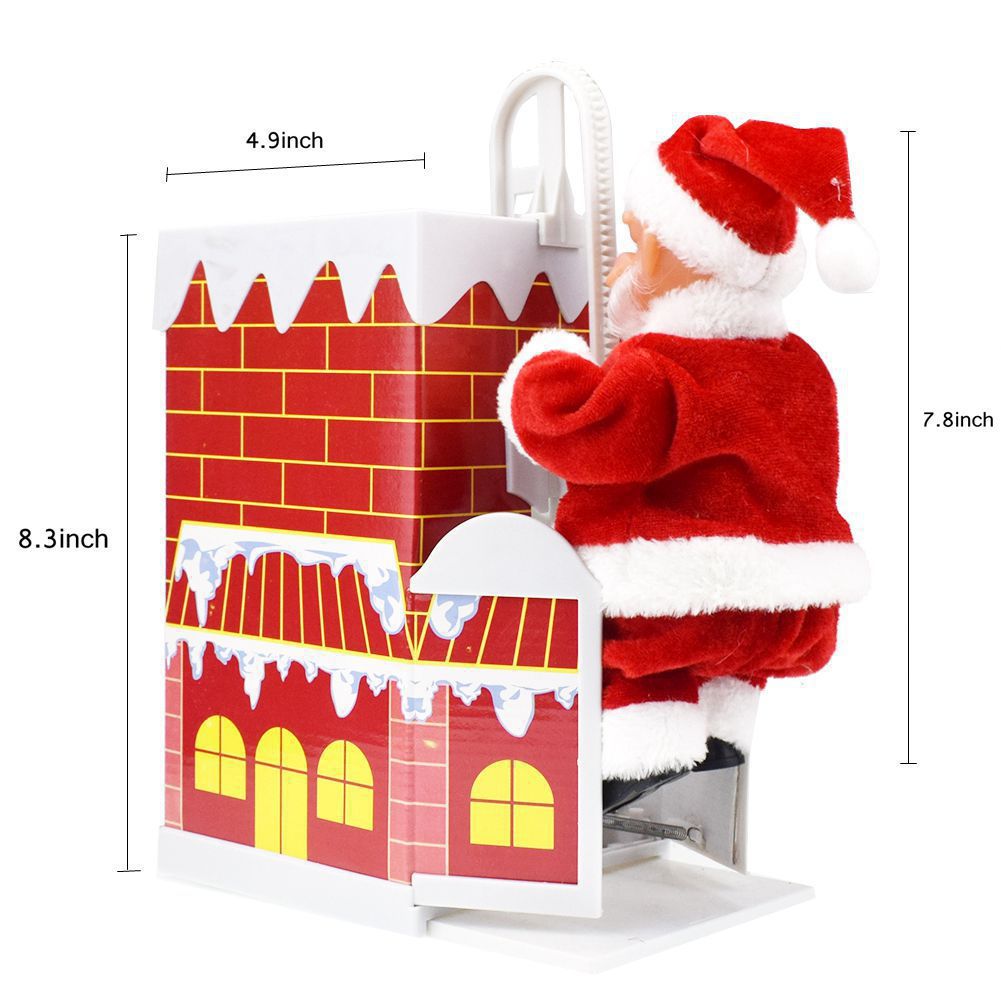 Novelty Funny Climbing Wall Climbing Wall Climbing Chimney Santa Claus Electric Doll Children's Toy Gift Christmas Decorations