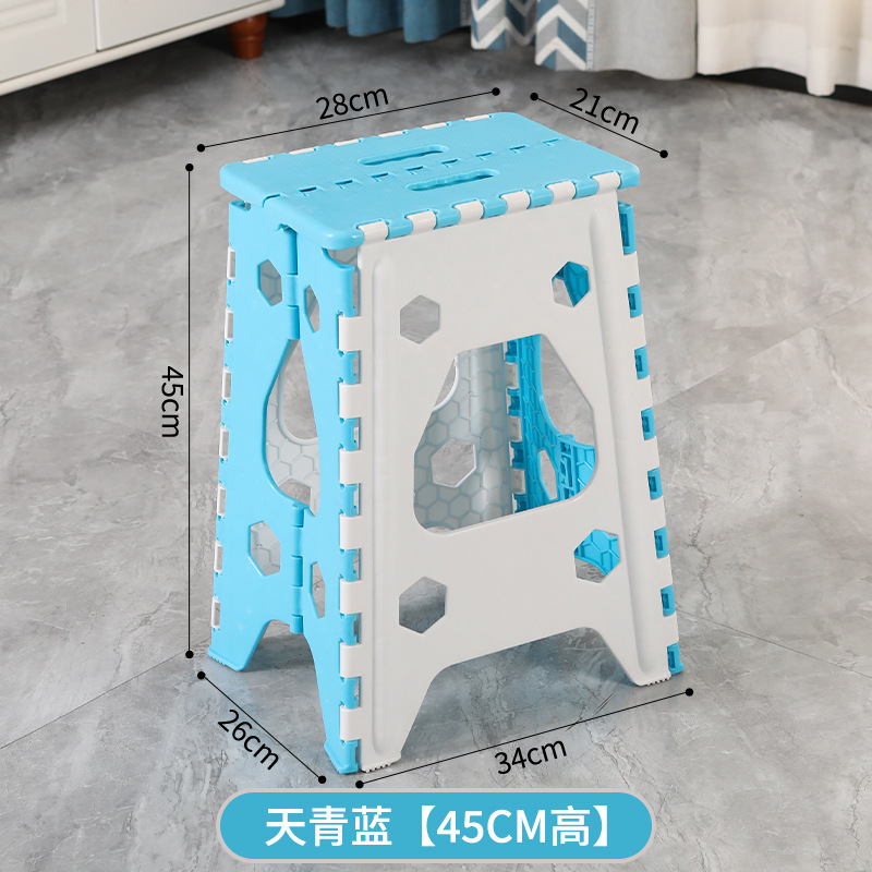 Picture of Thickened Plastic Folding Stool Portable Mini Outdoor Adult Children Chair Bench Portable Train Mazar