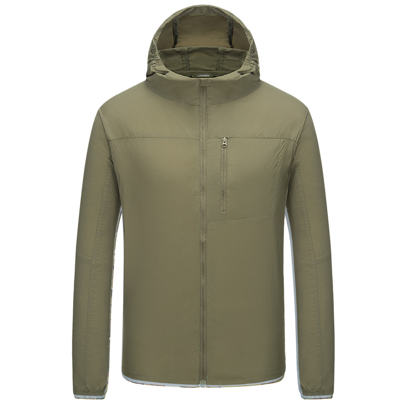 Picture of Outdoor Tactical Skin Clothing Men's Summer Hooded Sunscreen Clothing Breathable Waterproof Lightweight Sunscreen Clothing UV Protection