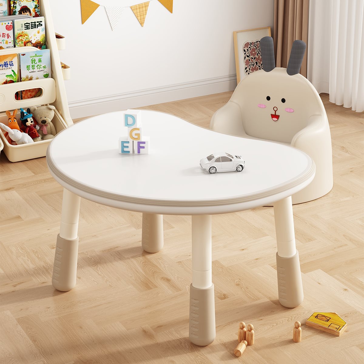Children's Peanut Table Liftable Baby Learning Table Home Writing Table Kindergarten Early Education Table and Chair Baby Desk