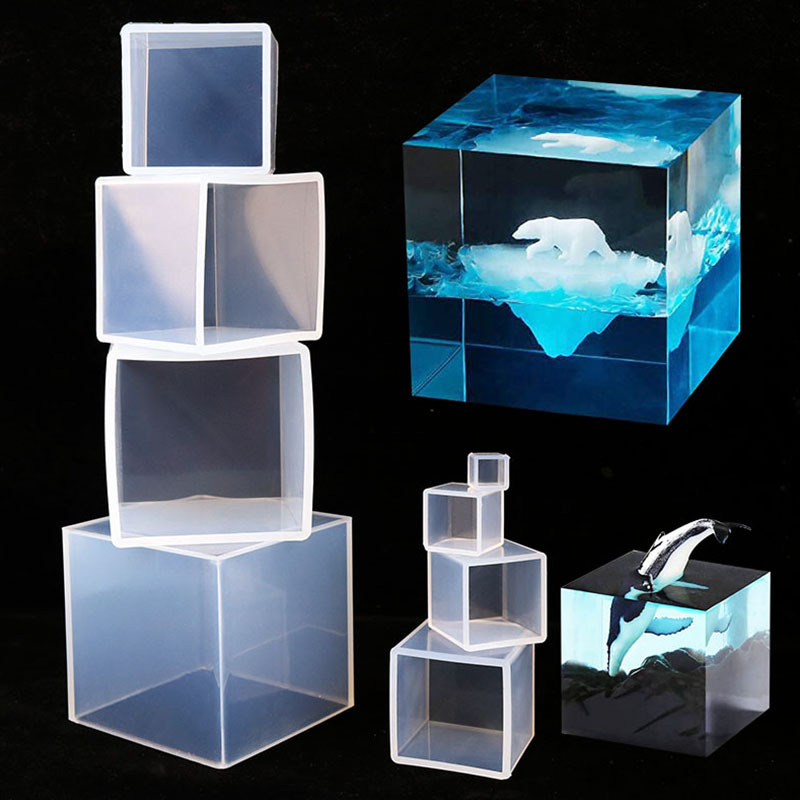 Picture of Triumphant diy glue drop mold liquid high permeability cube silicone mold specimen dried flower glue drop ornaments