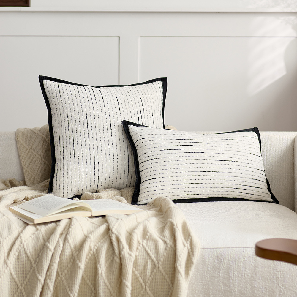 Chenille Pillow Case French Cream Vintage Meteor Soft Bag Cushion Waist Pillow Bay Window Backrest Cover Sofa Pillow