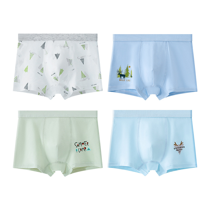 Picture of Teen Underwear Men's Pure Cotton Underwear Student Development Period Boys Junior High School Students Fat Children High School Students Big Children Shorts