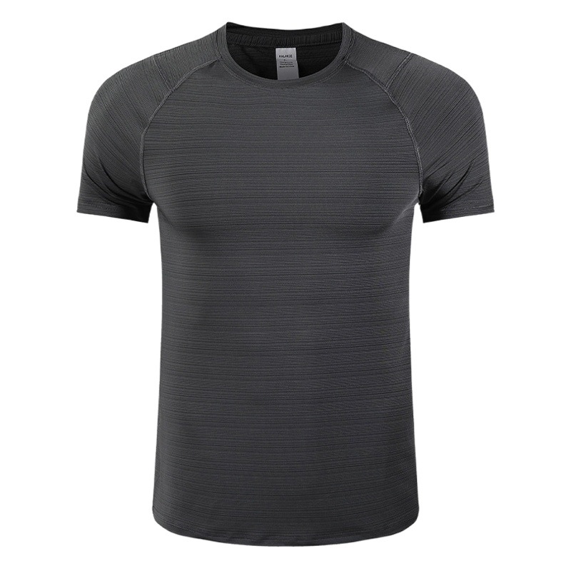 Casual Comfortable Breathable Sports Solid Color Round Neck Short Sleeve T-shirt Running Top Men's Spot Adult Universal Sweat Wicking Fast