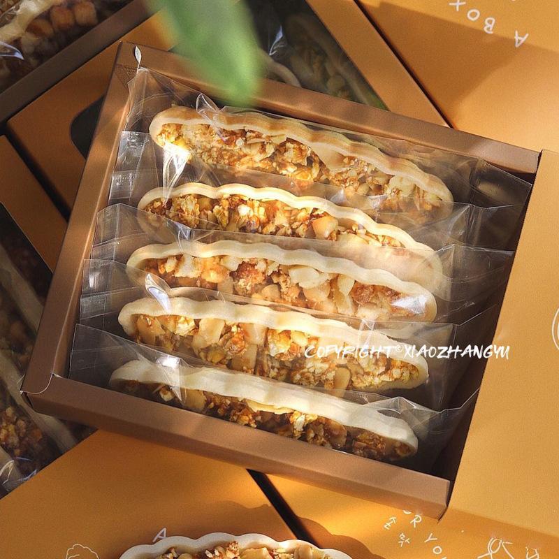 Baking Long Biscuits Cow Rolling Lollipop Machine Seal Disposable Transparent Thickened Net Celebrity Glutinous Rice Boat Packaging Bag diy