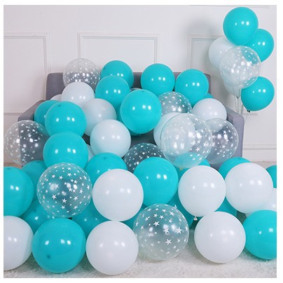 Picture of 10 Inch Thickened Sub Light Blue Ink Blue Haze Night Blue Round Balloon Birthday Bar Decoration