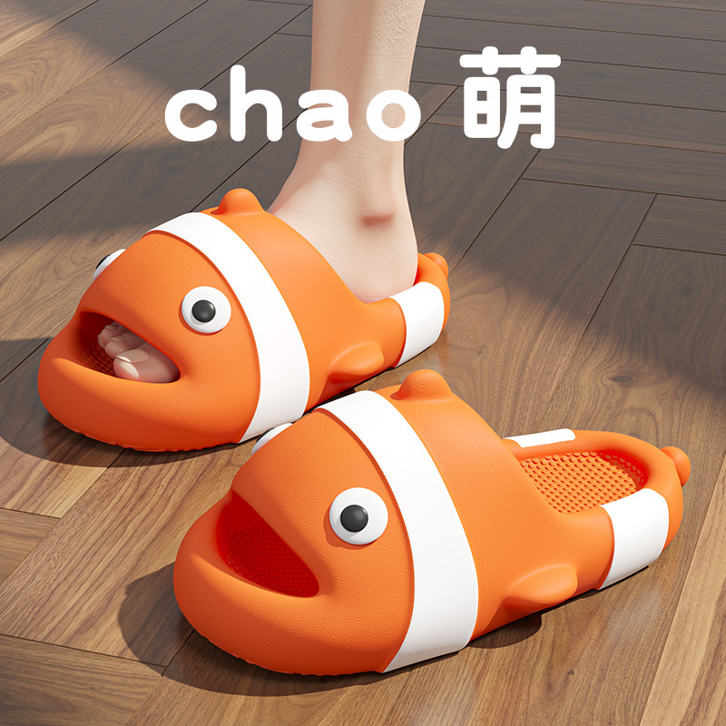 Slip-on Slippers Women's Summer Indoor Home Thick Bottom Household Bathroom Bath Non-slip Slippers Men's Wholesale