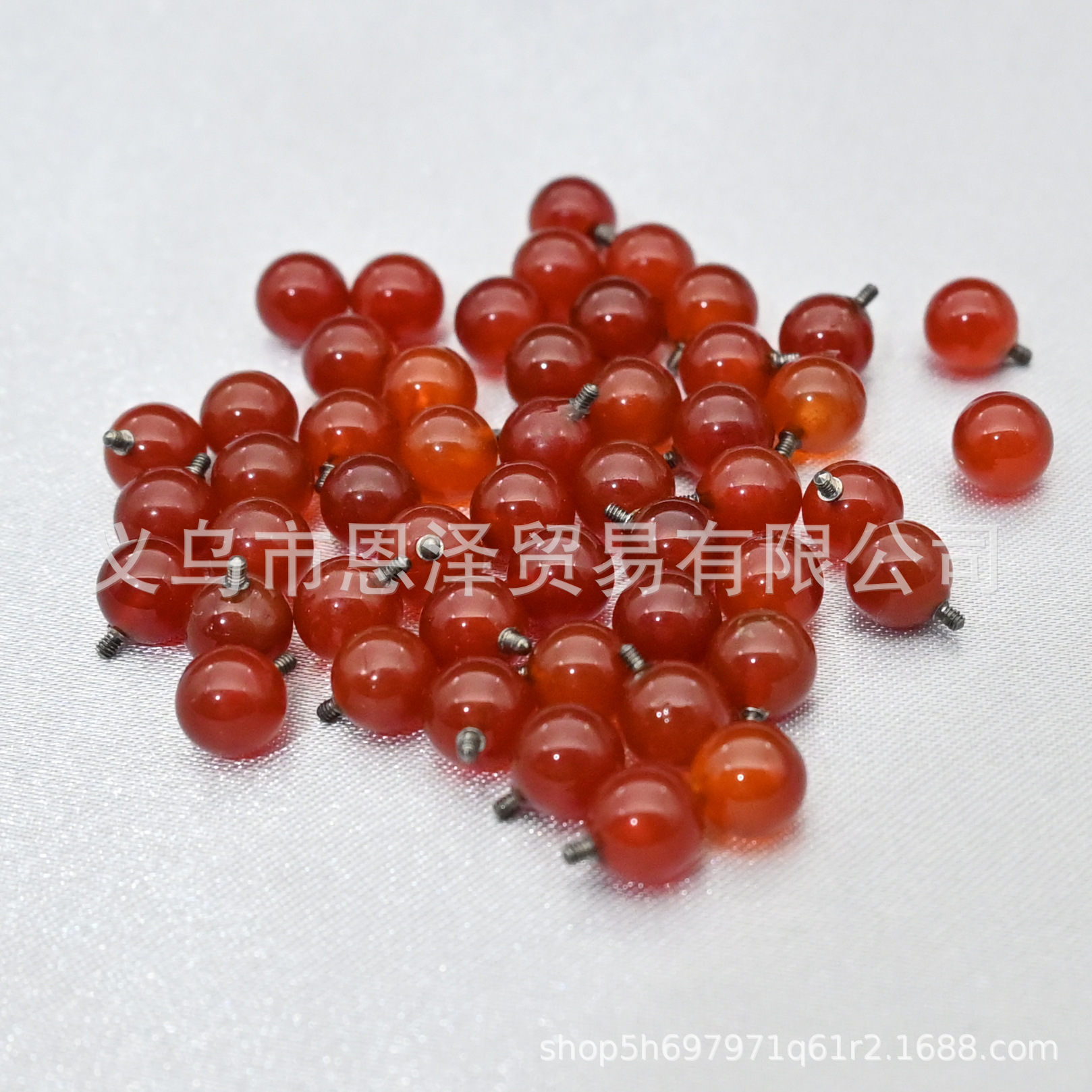 SMTNEK ASTM F-136 titanium alloy 1.2mm tooth multicolor agate stone tongue nail head fittings