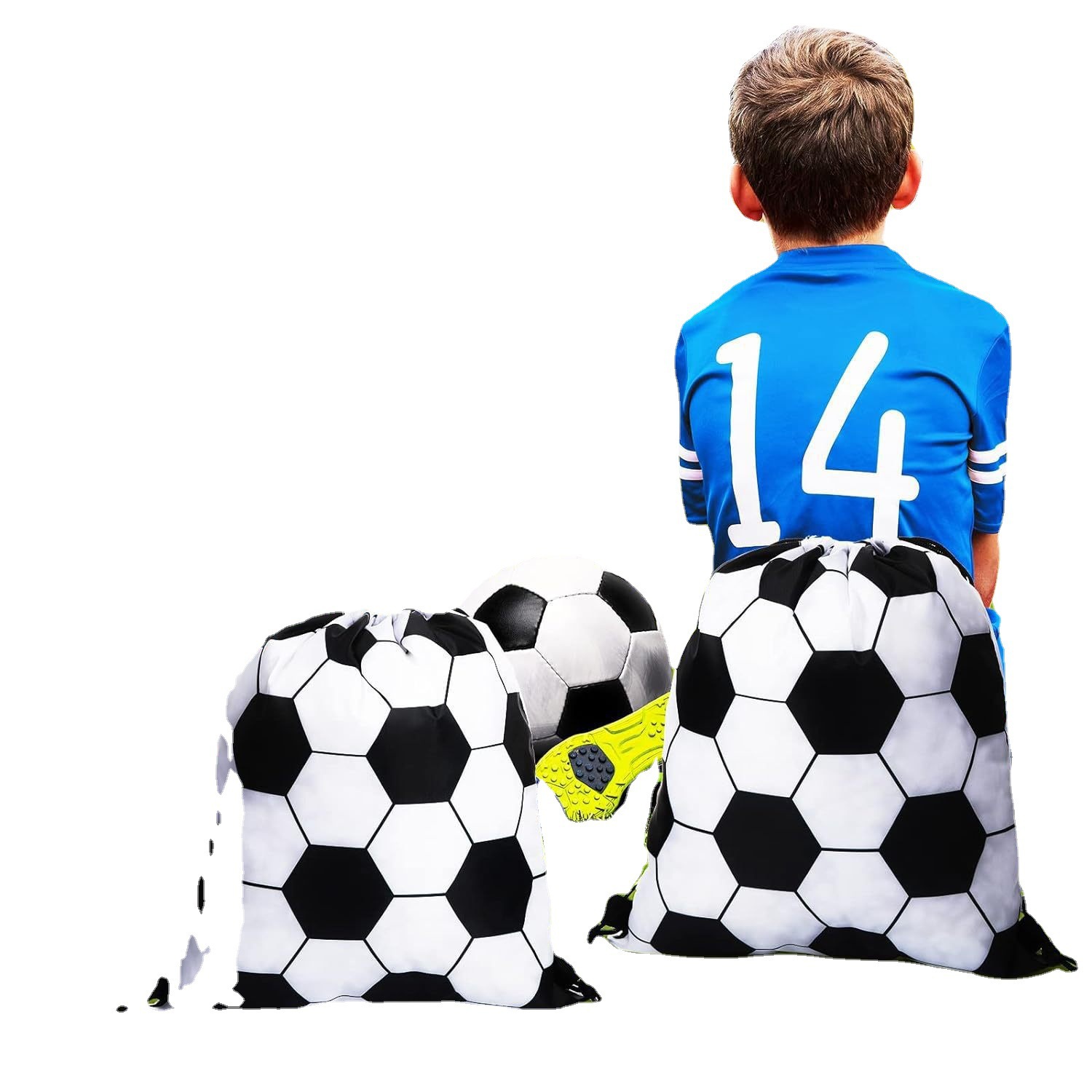 Picture of Football World Cup Backpack Drawstring Backpack Bag Portable Storage Bag Polyester Amazon Drawstring Bag Drawstring Pocket Ready in Stock