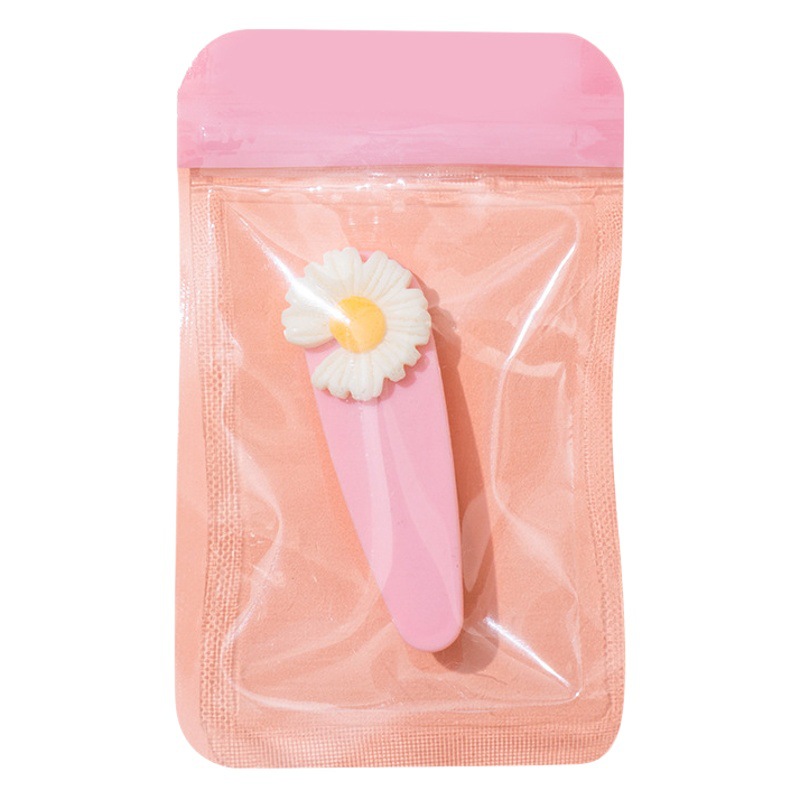 Cartoon Super Cute Cute Jewelry Self-sealing Bag Transparent Morandi Hairpin Jewelry Packaging Bag Girl Dressing Storage Bag