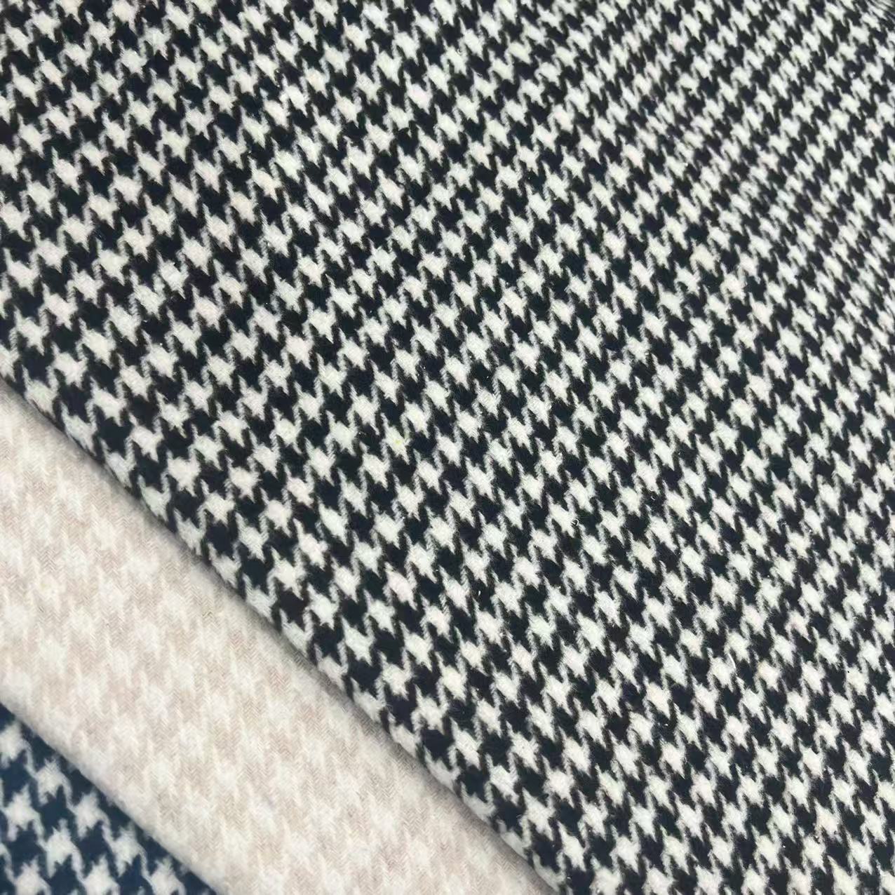 Picture of Shaoxing Keqiao Factory in stock Coat Coat Children's Wear Shoes and Hats Luggage Autumn and Winter Slub Classic Houndstooth Fabric