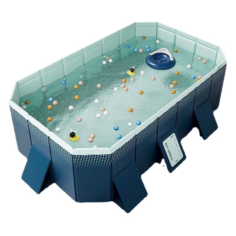 Picture of Swimming Pool Thickened Wear-resistant Installation-free Swimming Pool Outdoor Non-inflatable Foldable Paddling Pool Children's Household Pool