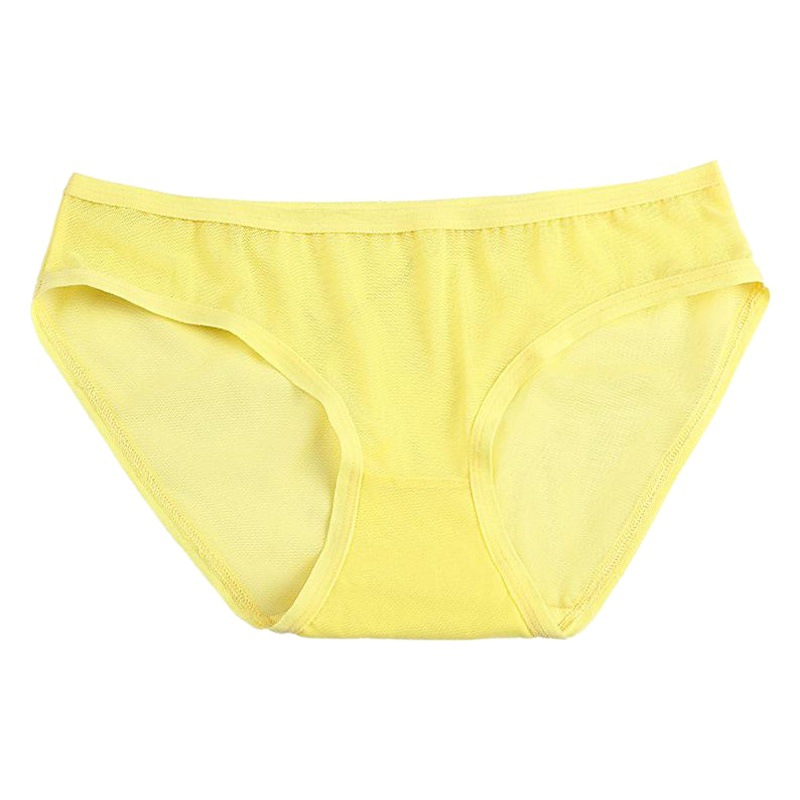 New Sexy Underwear Women's Thin Transparent Mesh Fabric Low Waist Seamless Large Size Chubby Girl Japanese Style Girls' Briefs