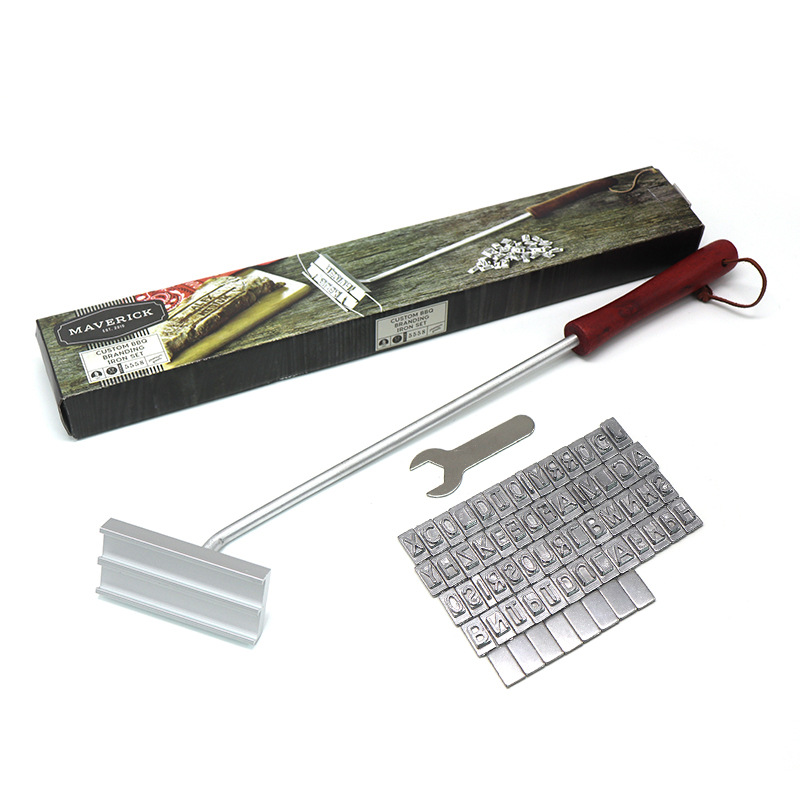 Picture of Wholesale English Alphabet Fire Marking Long Handle Barbecue Barbecue Marking Household bbq Barbecue Tool Combination