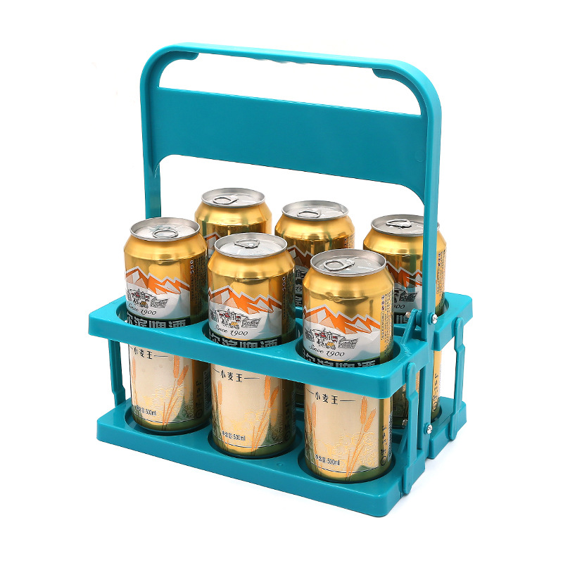 Picture of Foldable Plastic Beer Basket Beverage Beer Holder Sport Kettle Portable Holder Beer Rack
