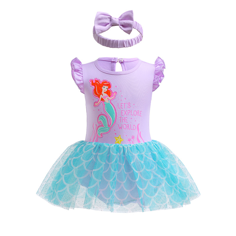 Picture of Halloween Children's Clothing, Short-Sleeved Pullover, Baby Baby Hooded Princess Jumpsuit, Romper Dress