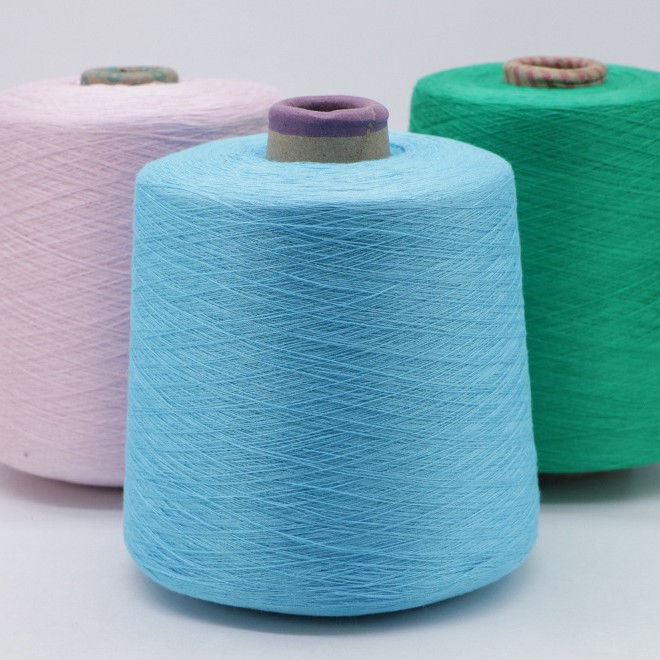 In-Stock Mercerized Cotton Wholesale 30S Colored Mercerized Cotton 100% Viscose Breathable Soft Moisture-Absorbing Smooth Yarn Fancy