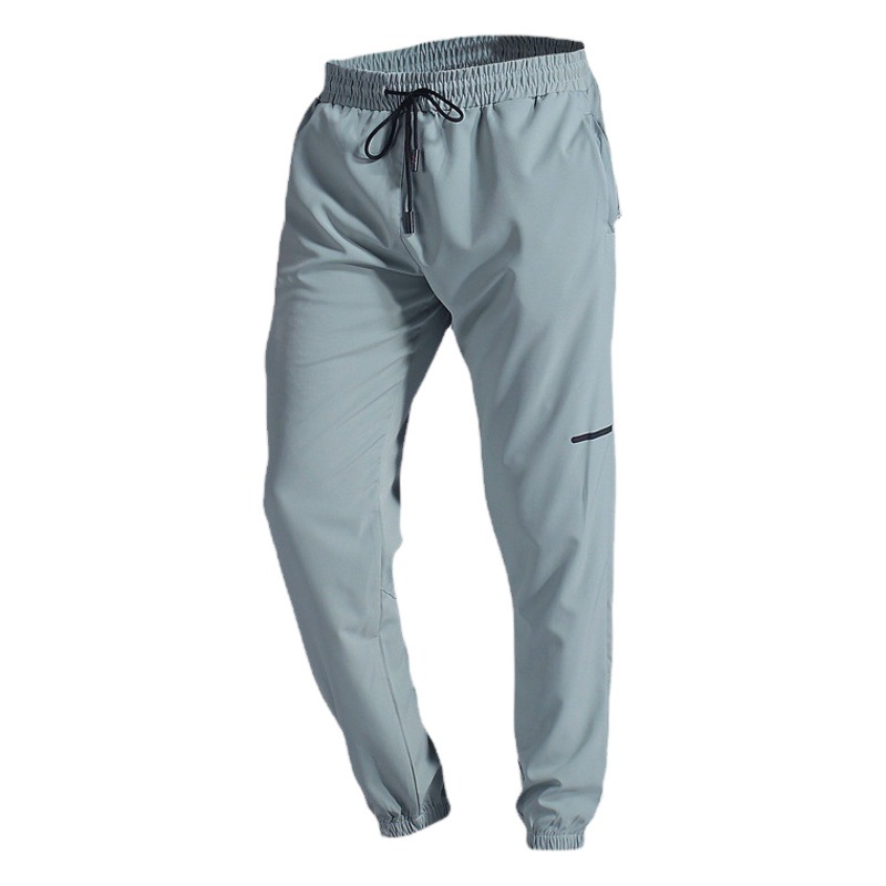 Summer Quick-Drying Ice Silk Nine-Point Pants for Men Summer Thin Quick-Drying Casual Sports Pants