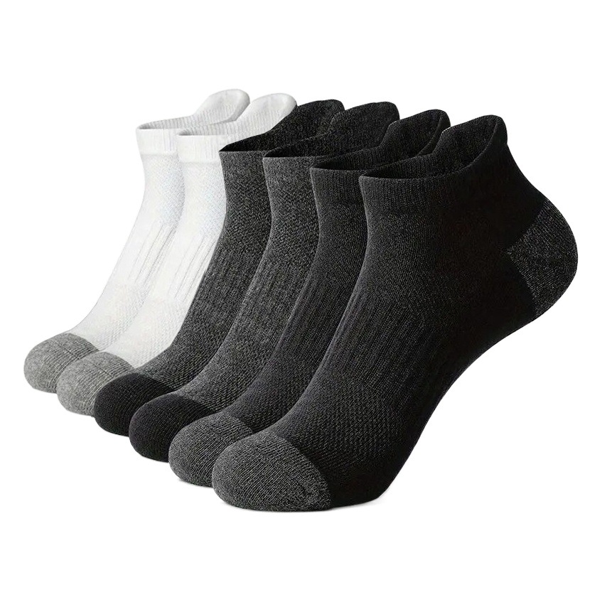  47 plus size mesh breathable socks wholesale basketball sports socks spring and summer men's black and white short tube boat socks