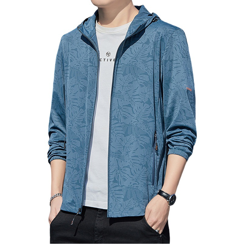 Sun Protection Clothing Men's 2024 New Summer Sun Protection Clothing Men's Hooded Anti-Uv Outdoor Fishing Jacket Ultra-Thin