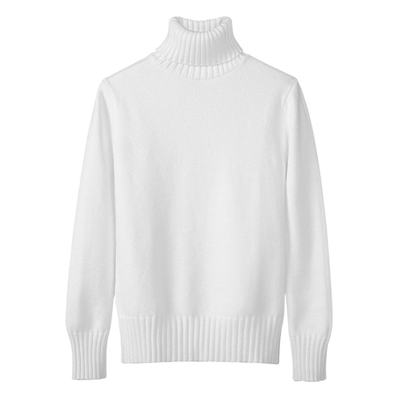 fleece-lined women's sweater 2025 new autumn and winter high collar pullover long sleeve sweater Korean version of thick warm base shirt