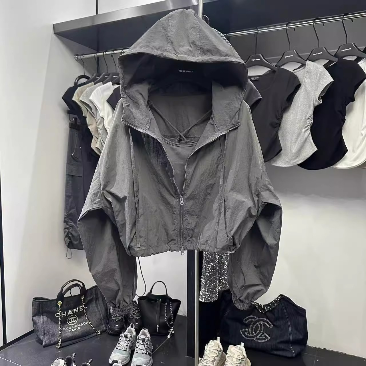 Hooded Sun-protective Clothing Women's 2024 Summer New Loose Casual All-match Thin Solid Color Short Jacket Women's Jacket