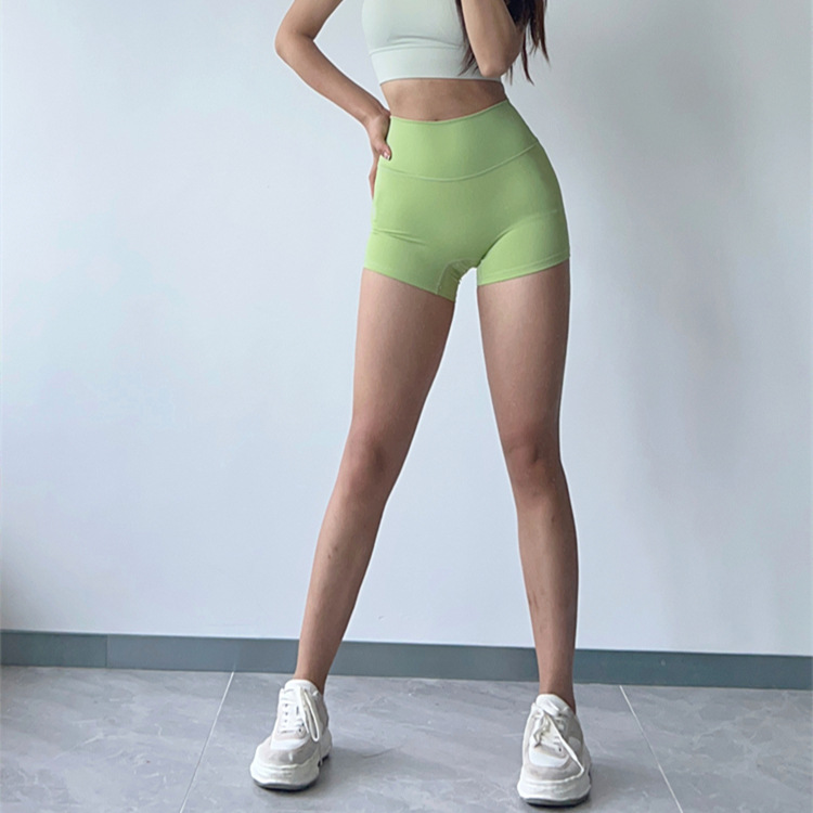 Multicolor Fresh Three-point Yoga Pants Women's Quick-drying Sports Running High Waist Hip-lifting Tight Peach Hip Fitness Pants 648