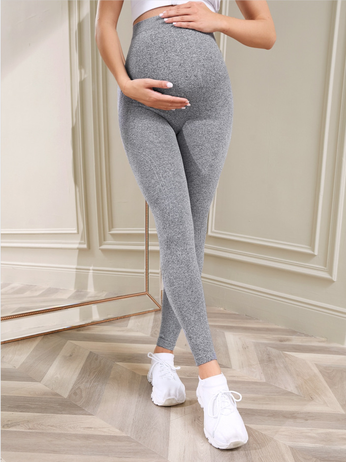 Picture of Shein's Popular Postpartum High-Elasticity, High-Waisted, Belly-Supporting, Moisture-Wicking, Quick-Drying, Comfortable Yoga Pants for Women, Maternity Pants