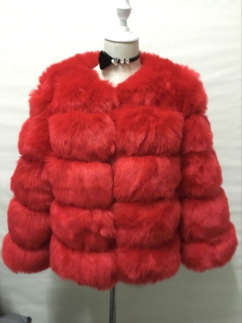 Picture of Fur European and American best selling faux fox fur faux fur coat women's short long sleeve fur faux fur coat