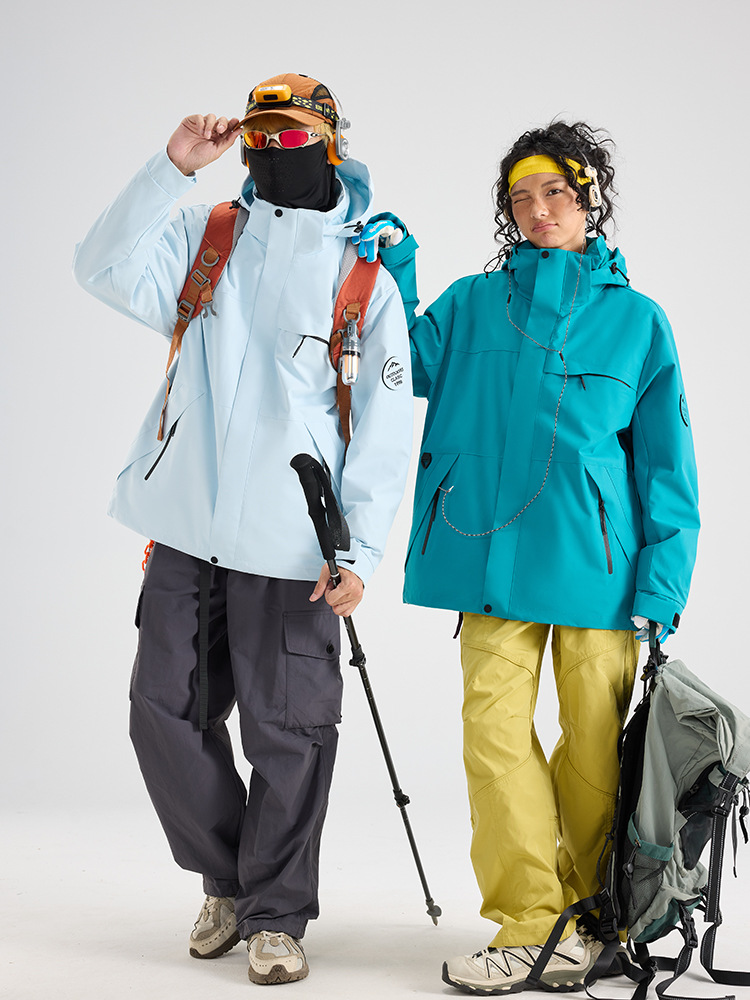 Luotuo Same Style Jacket Women's Three-In-One Outdoor Fleece Thermal Jacket Men's Windproof and Waterproof Detachable Mountaineering Jacket