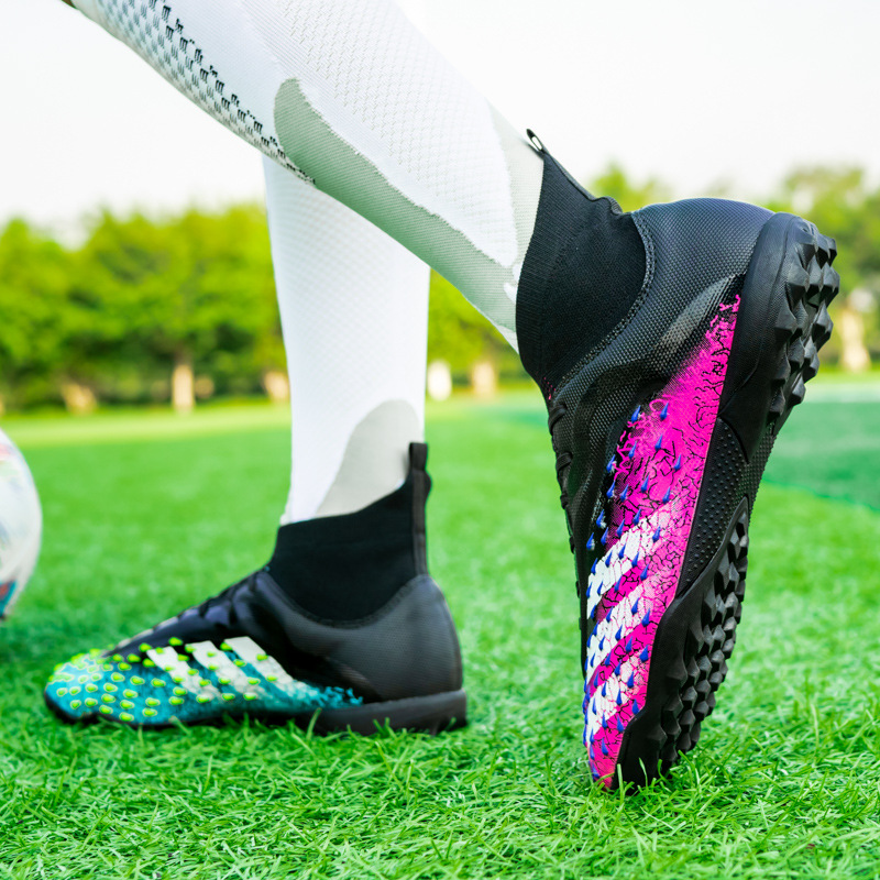 Picture of Falcon high-top football shoes long nail AG youth middle school student sneakers sports artificial lawn TF broken nail men