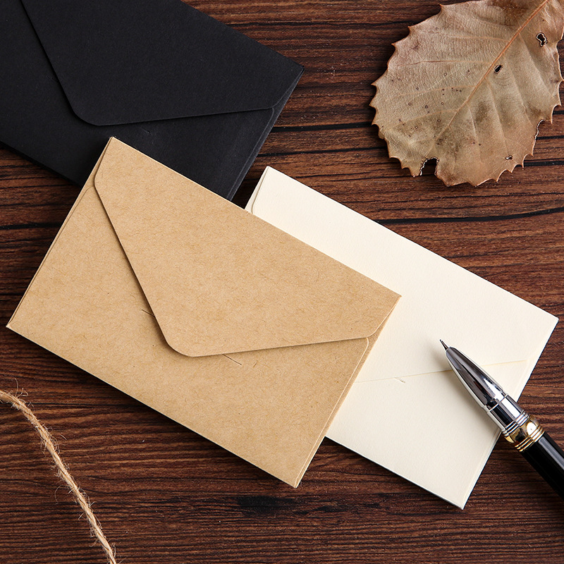 Picture of Retro Square Mini Envelope Fresh Kraft Paper Envelope Small Greeting Card Ins Storage Love Letter Envelope Wholesale