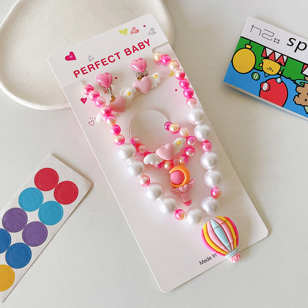 Picture of Amazon New Kidsren's Necklace Unicorn Bead Set DIY Kidsren's Jewelry Girls Ring Necklace Wholesale