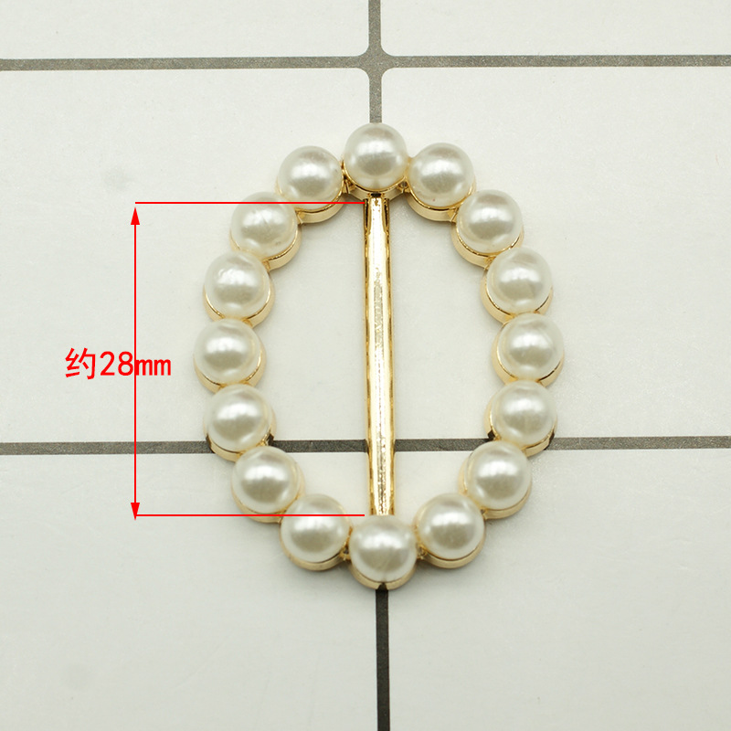 Picture of Korean multi-functional silk towel buckle wholesale high-level clothes accessories buckle pearl rhinestone corner knot buckle jewelry