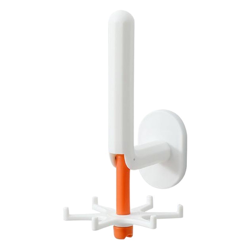 Picture of Nordic Kitchen Hook Punch-free Rotary Hook Multi-functional Lazy Rag Hanger Wall Hanging Six-claw Hook