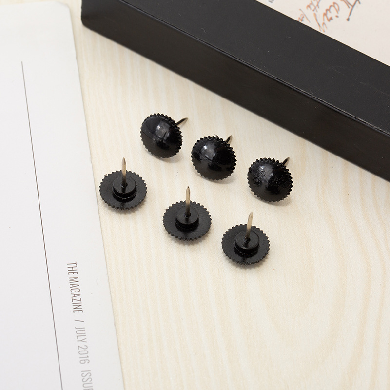 Picture of Amazon for transparent black transparent color gear nail I-pin pushpin cork plastic pushpin press nail