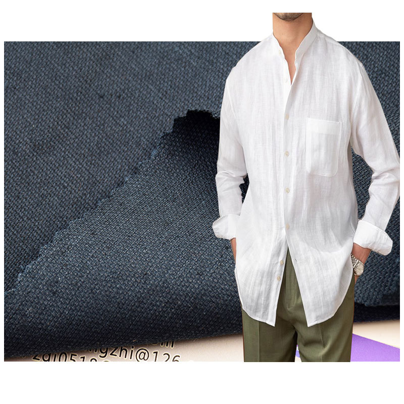 Thickened hemp hemp fabric 223g woven pure hemp fabric shirt dress clothing hemp material