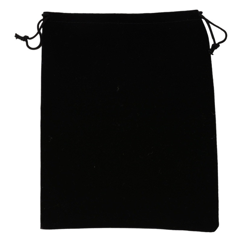 Spot black flannel bag jewelry packaging bag drawstring beveled flannel bag text play Christmas gift packaging bag